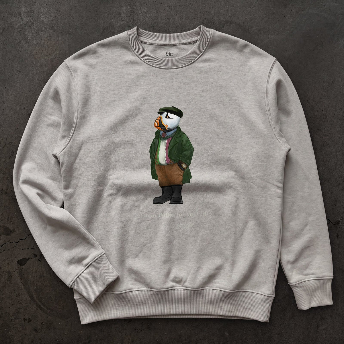 AukCliff® Captain Puffin Sweatshirt Carbon Grey / S Captain Puffin™ Republic of Newfoundland Sweatshirt