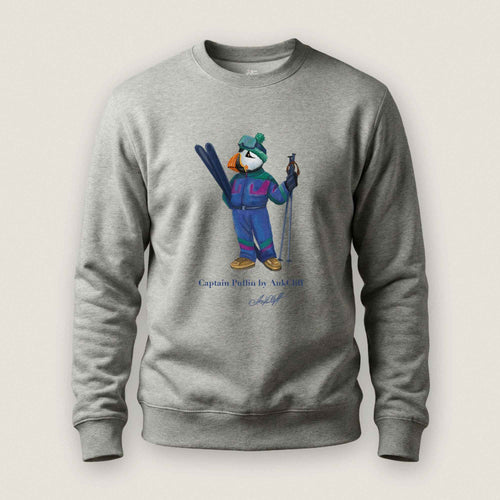 AukCliff Captain Puffin Sweatshirt Carbon Grey / S Captain Puffin™ Retro Ski Sweatshirt