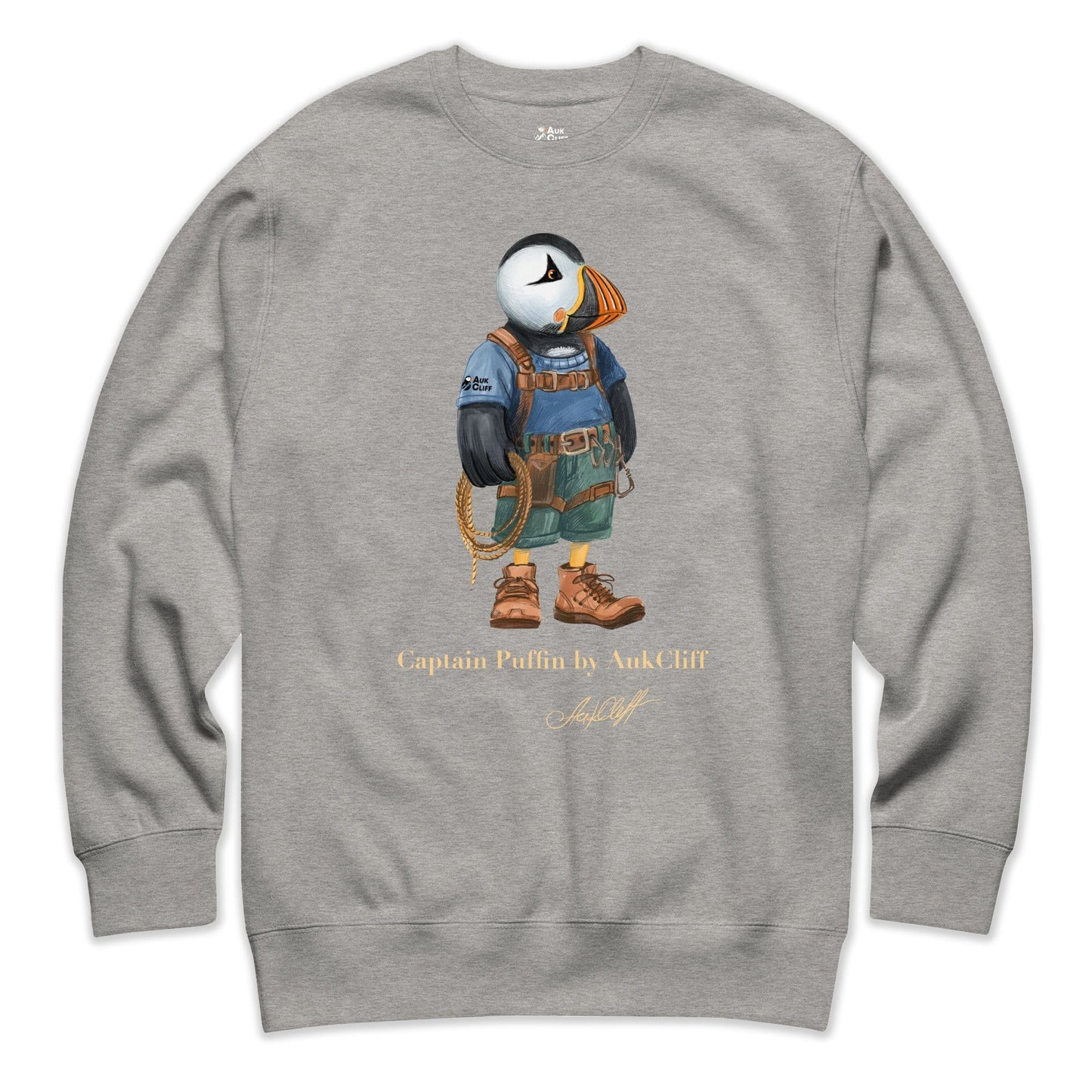 AukCliff Captain Puffin Sweatshirt Carbon Grey / S Captain Puffin™ Rock Climber Sweatshirt