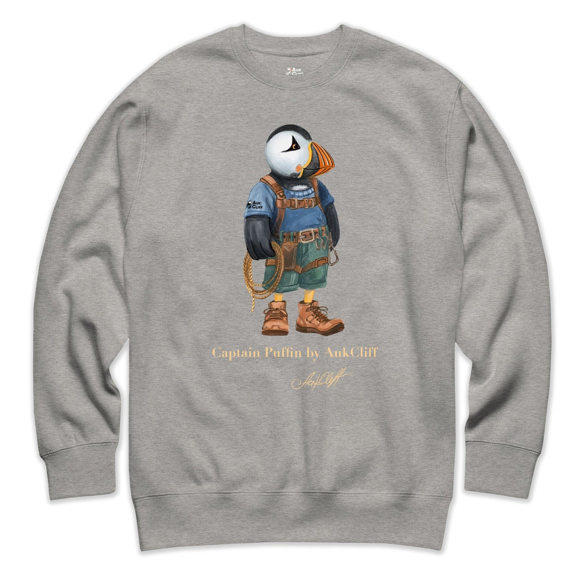 AukCliff Captain Puffin Sweatshirt Carbon Grey / S Captain Puffin™ Rock Climber Sweatshirt