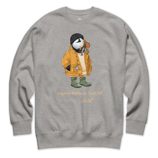 AukCliff Captain Puffin Sweatshirt Carbon Grey / S Captain Puffin™ Sailor “Catch of the Day” Sweatshirt