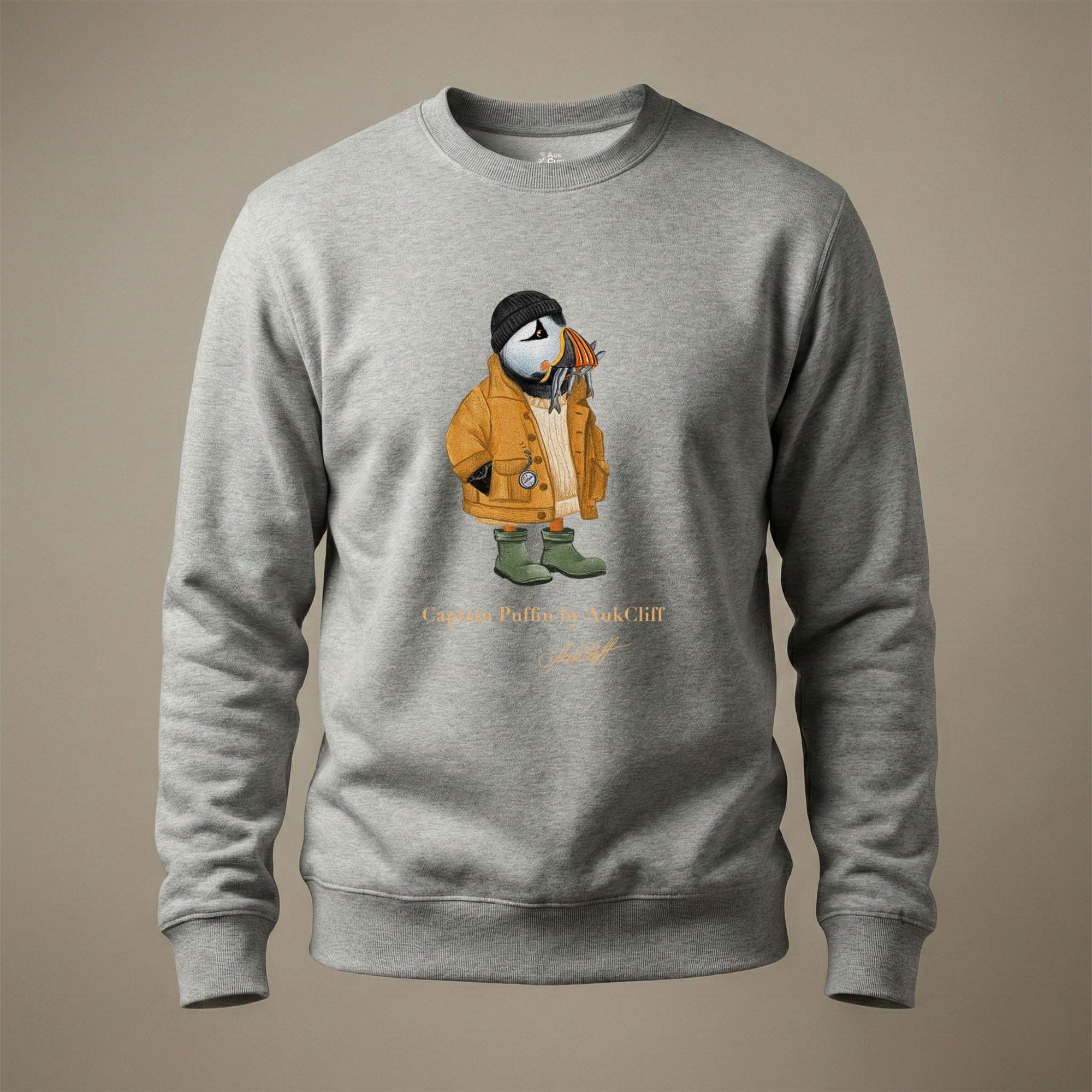AukCliff Captain Puffin Sweatshirt Carbon Grey / S Captain Puffin™ Sailor “Catch of the Day” Sweatshirt