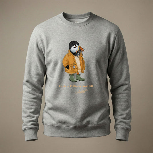 AukCliff Captain Puffin Sweatshirt Carbon Grey / S Captain Puffin™ Sailor “Catch of the Day” Sweatshirt