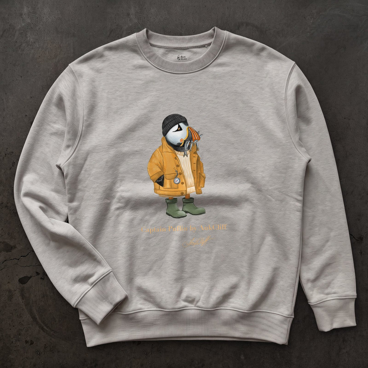 AukCliff Captain Puffin Sweatshirt Carbon Grey / S Captain Puffin™ Sailor “Catch of the Day” Sweatshirt