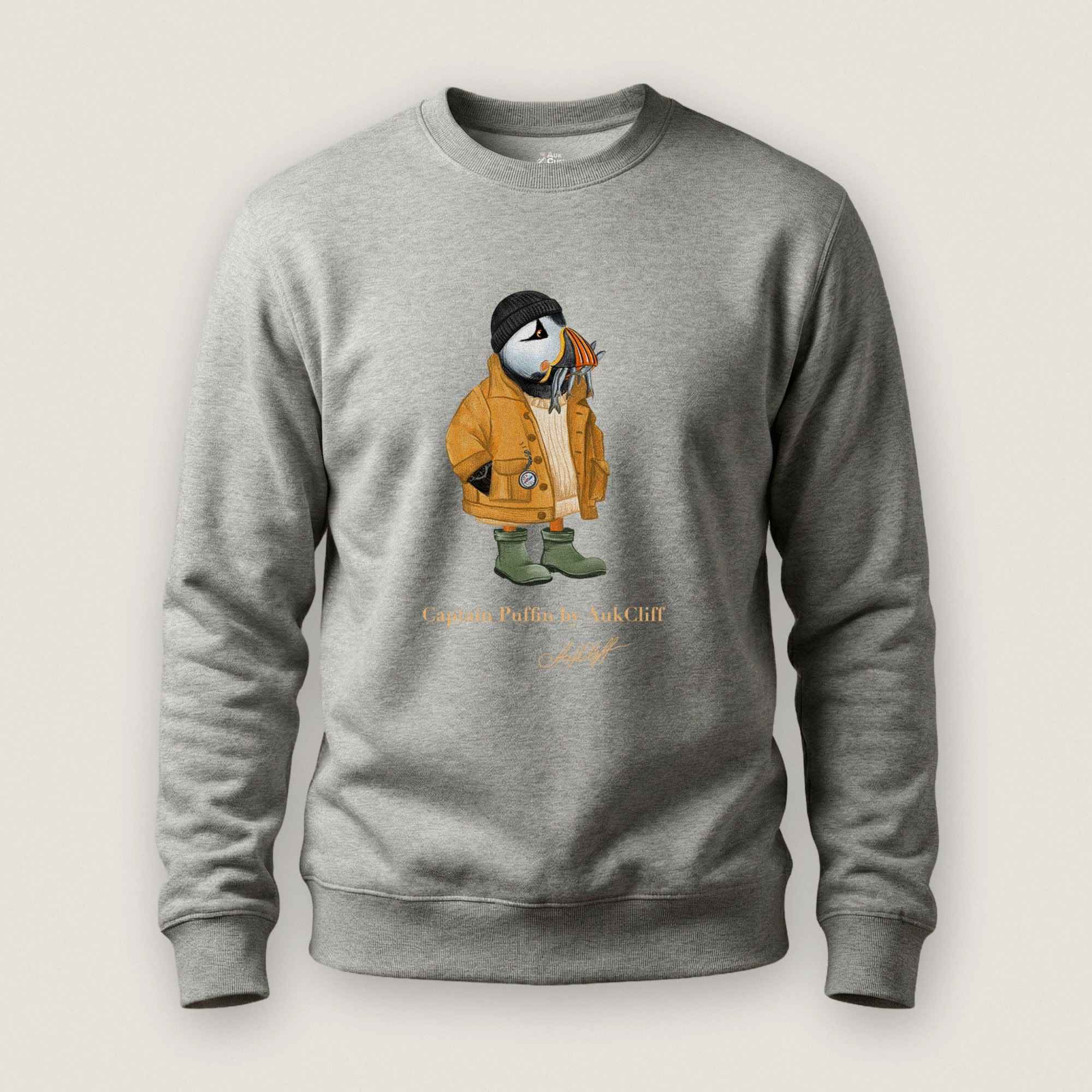 AukCliff Captain Puffin Sweatshirt Carbon Grey / S Captain Puffin™ Sailor “Catch of the Day” Sweatshirt