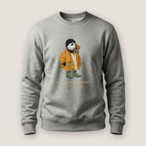 AukCliff Captain Puffin Sweatshirt Carbon Grey / S Captain Puffin™ Sailor “Catch of the Day” Sweatshirt