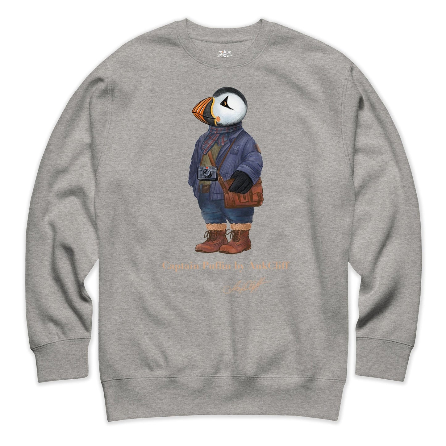 AukCliff Captain Puffin Sweatshirt Carbon Grey / S Captain Puffin™ Street Photographer Sweatshirt