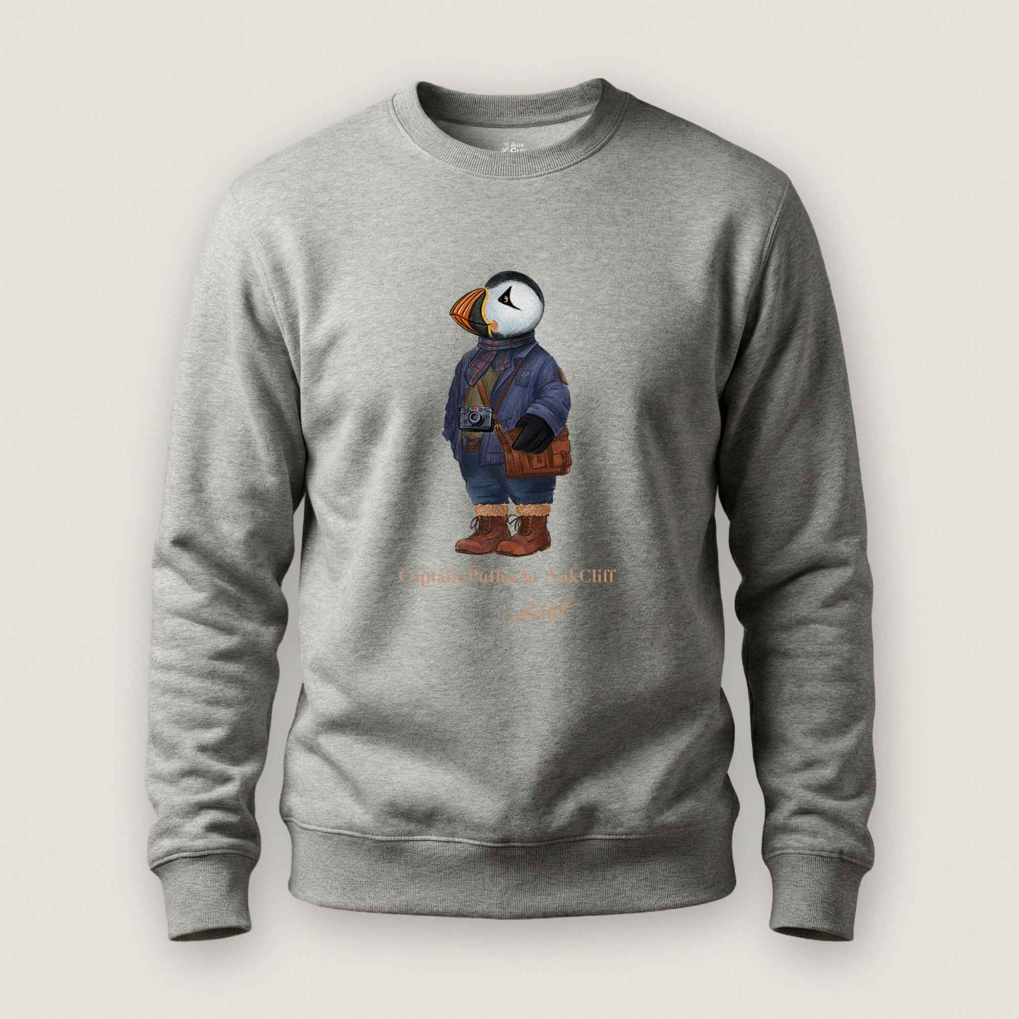 AukCliff Captain Puffin Sweatshirt Carbon Grey / S Captain Puffin™ Street Photographer Sweatshirt