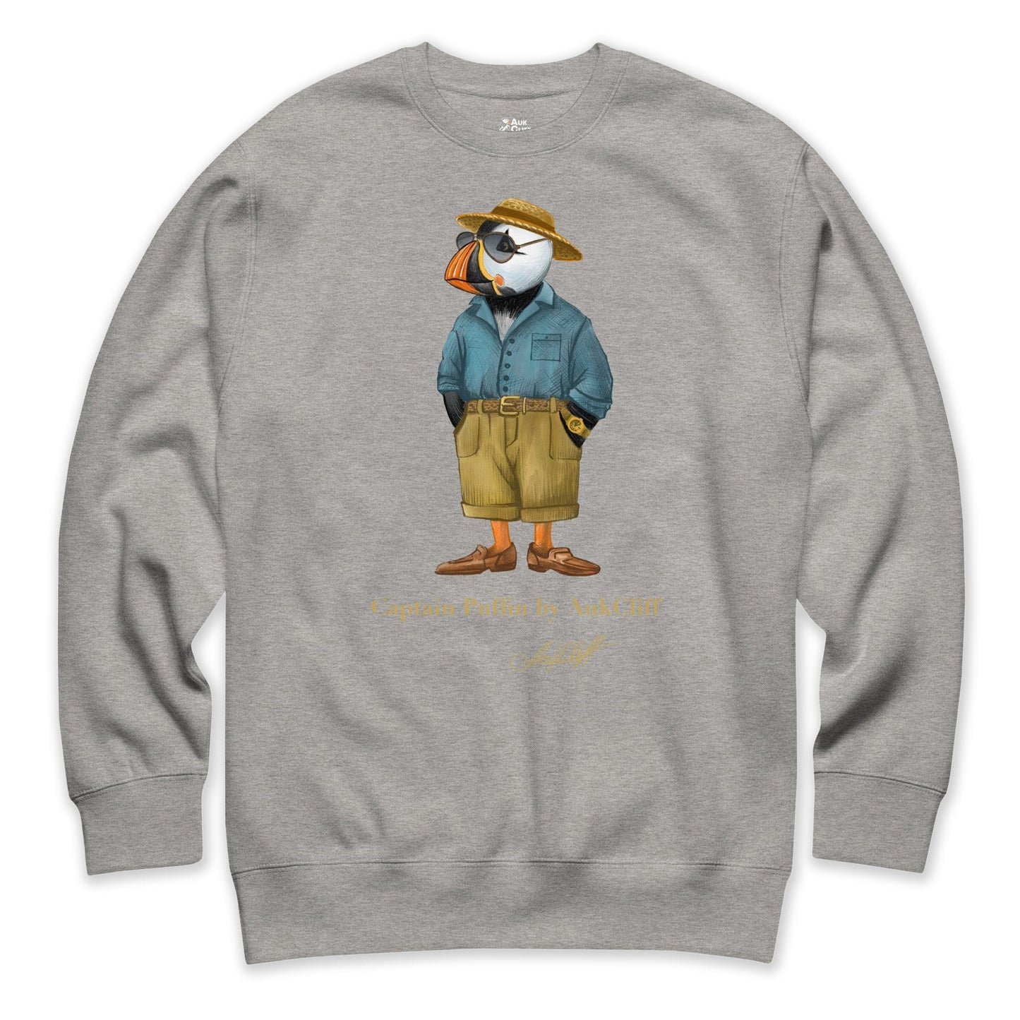 AukCliff Captain Puffin Sweatshirt Carbon Grey / S Captain Puffin “Summer Scout” Sweatshirt