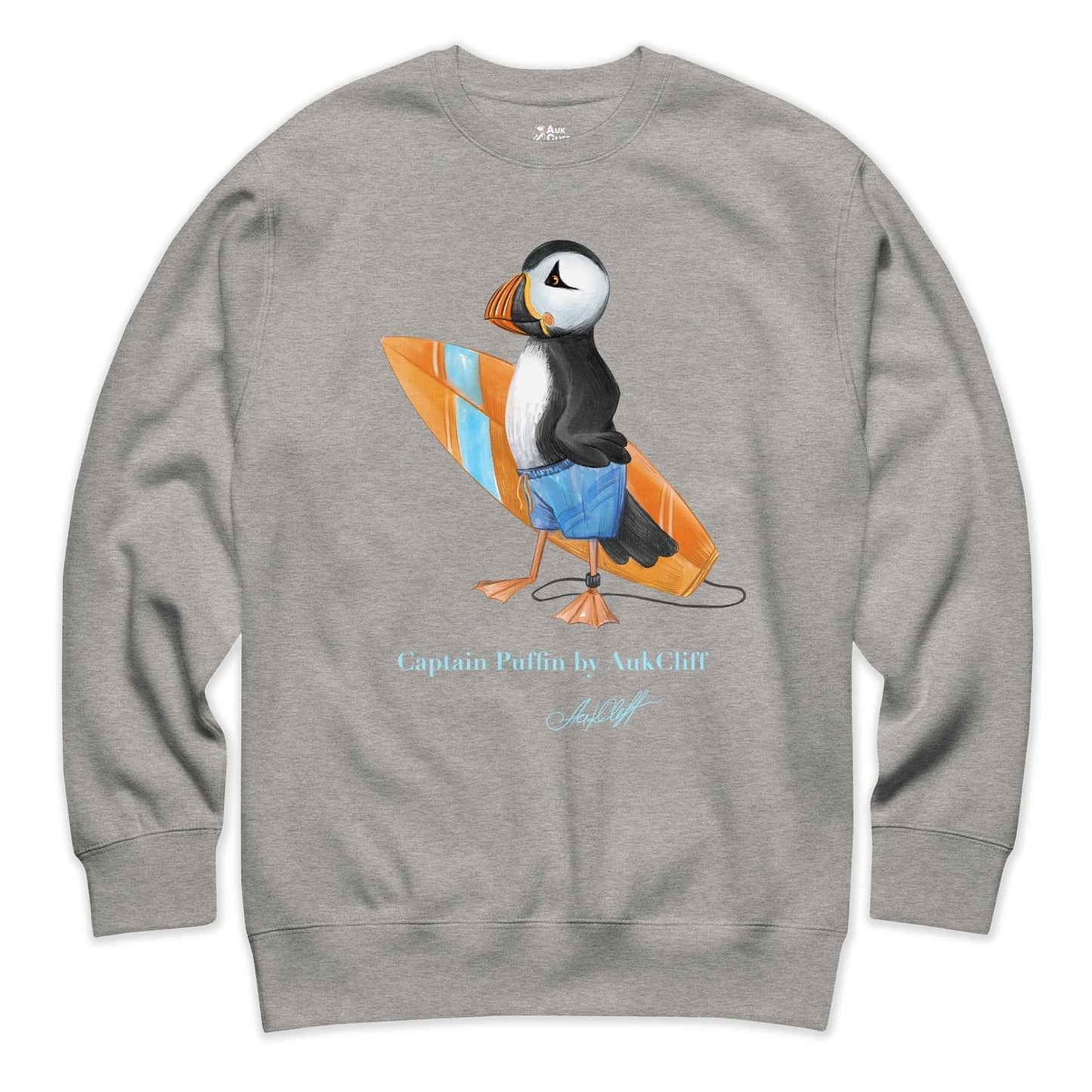 AukCliff Captain Puffin Sweatshirt Carbon Grey / S Captain Puffin™ Surfer Sweatshirt