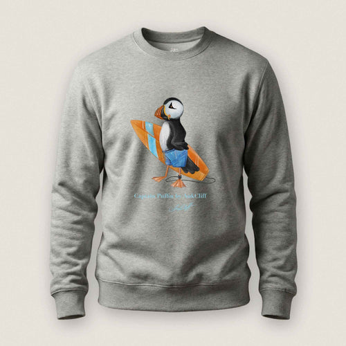 AukCliff Captain Puffin Sweatshirt Carbon Grey / S Captain Puffin™ Surfer Sweatshirt
