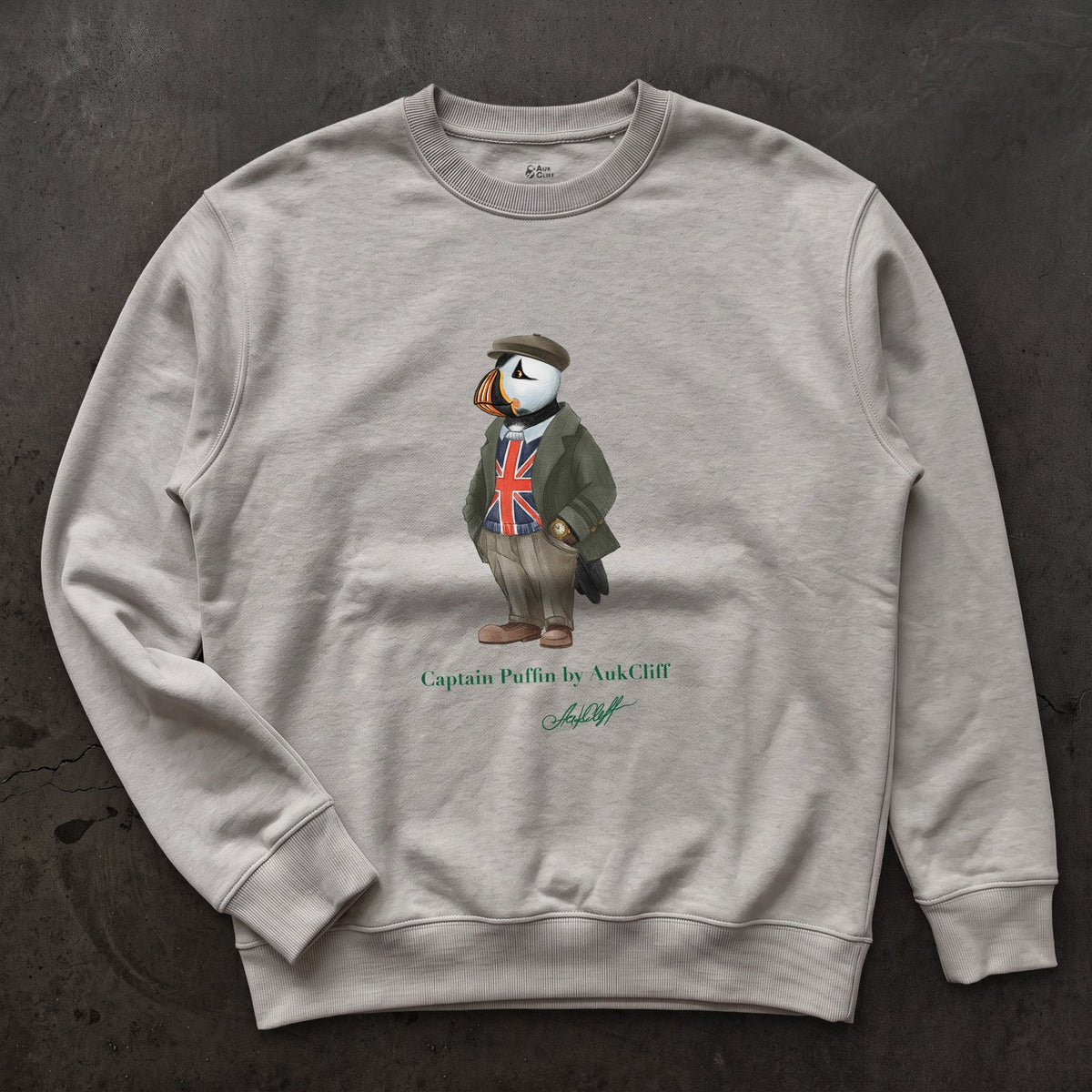 AukCliff Captain Puffin Sweatshirt Carbon Grey / S Captain Puffin™ “The British Explorer” Sweatshirt