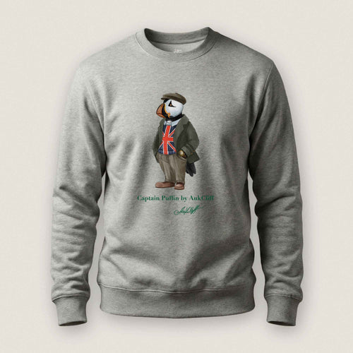 AukCliff Captain Puffin Sweatshirt Carbon Grey / S Captain Puffin™ “The British Explorer” Sweatshirt