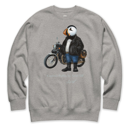 AukCliff Captain Puffin Sweatshirt Carbon Grey / S Captain Puffin™ “The Café Racer” Sweatshirt