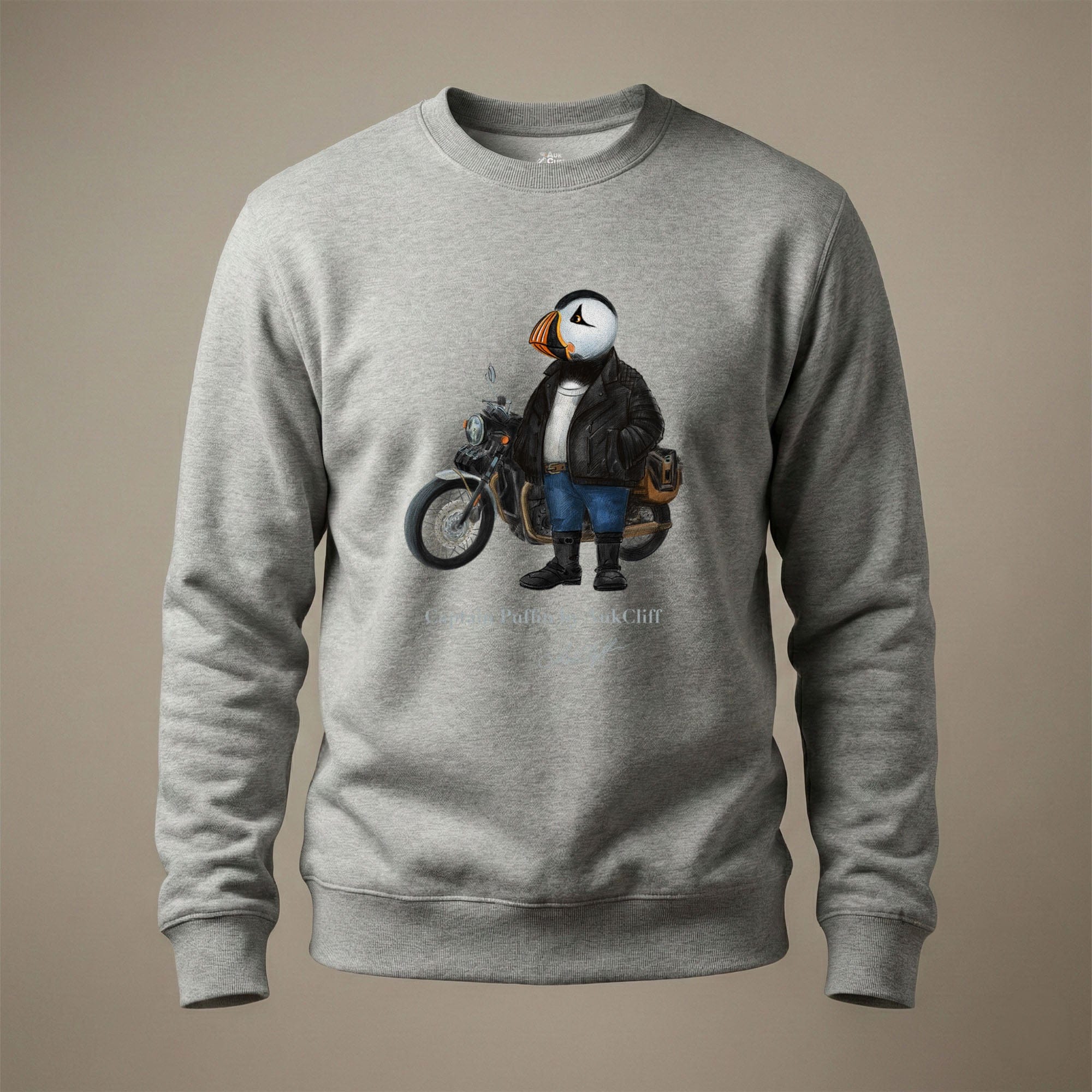 AukCliff Captain Puffin Sweatshirt Carbon Grey / S Captain Puffin™ “The Café Racer” Sweatshirt