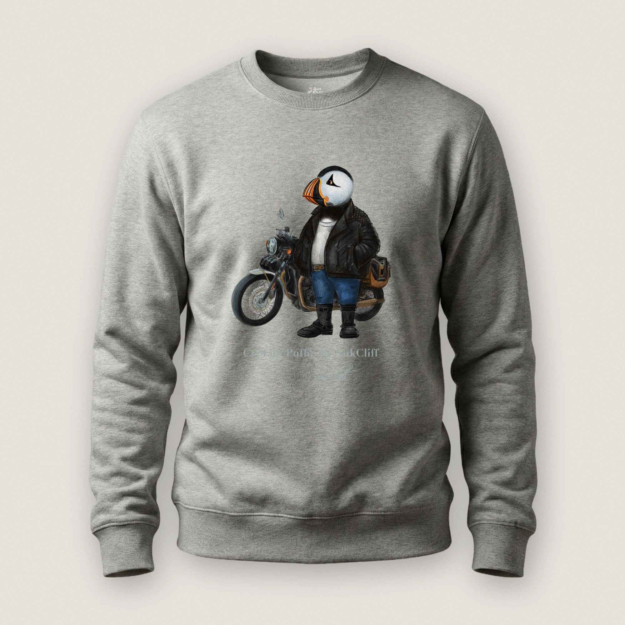 AukCliff Captain Puffin Sweatshirt Carbon Grey / S Captain Puffin™ “The Café Racer” Sweatshirt