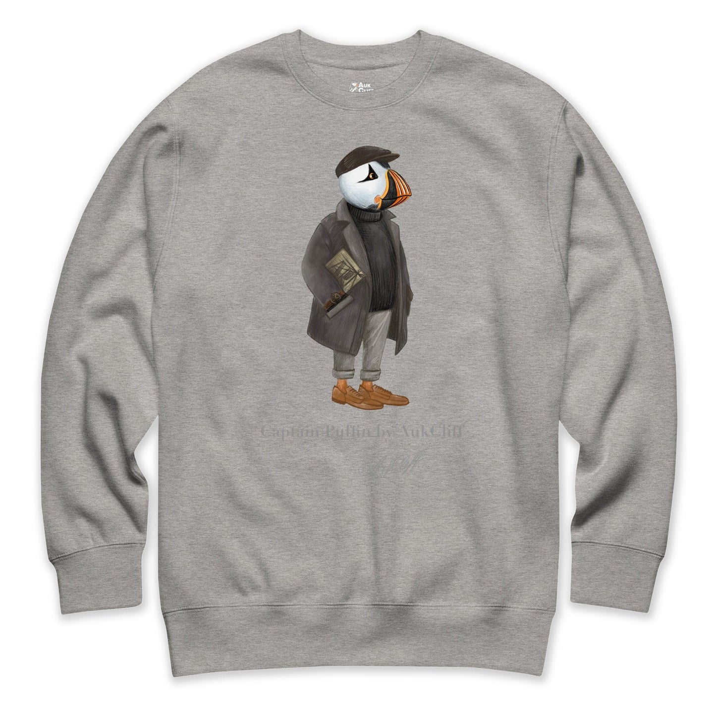 AukCliff Captain Puffin Sweatshirt Carbon Grey / S Captain Puffin™ “The Curator” Sweatshirt