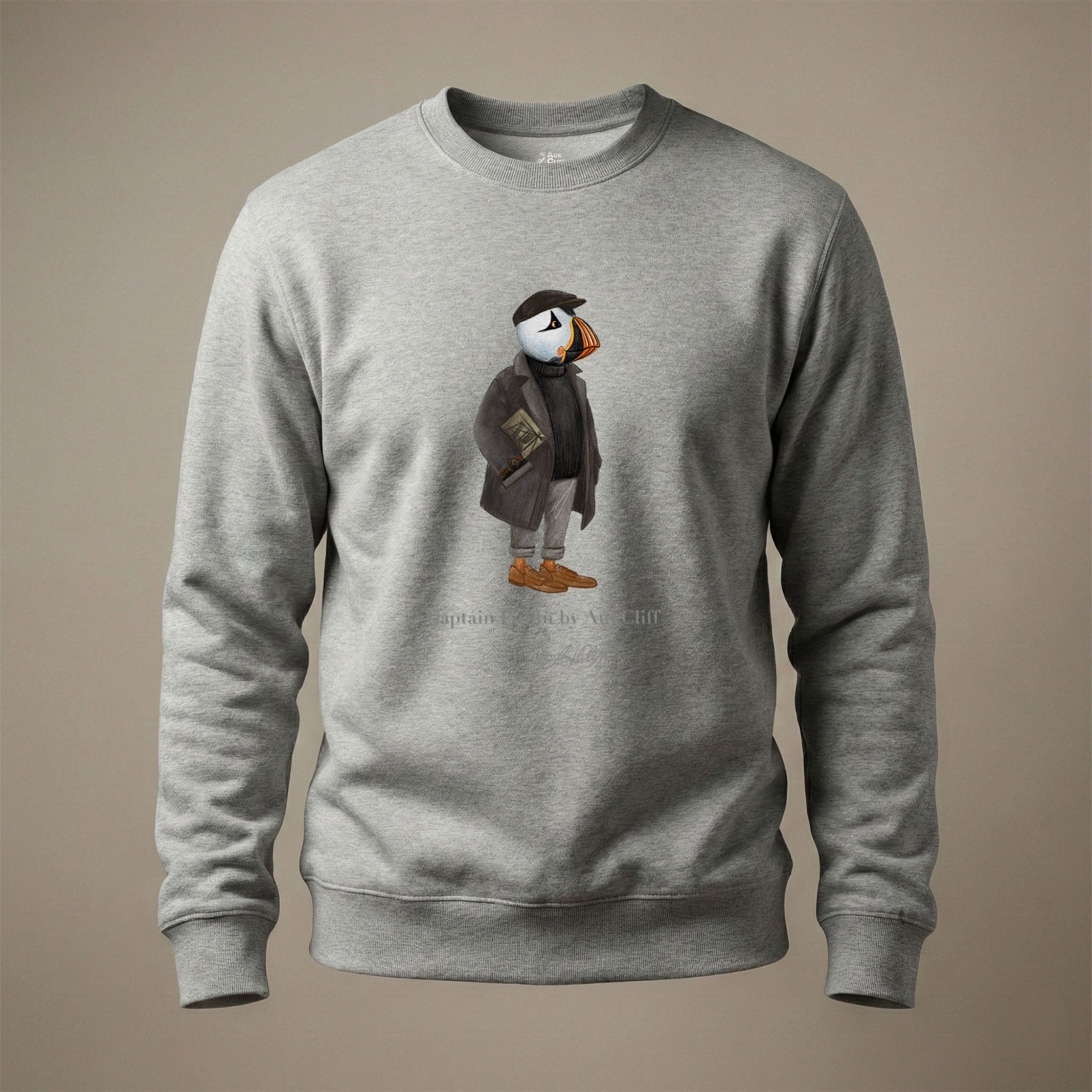 AukCliff Captain Puffin Sweatshirt Carbon Grey / S Captain Puffin™ “The Curator” Sweatshirt