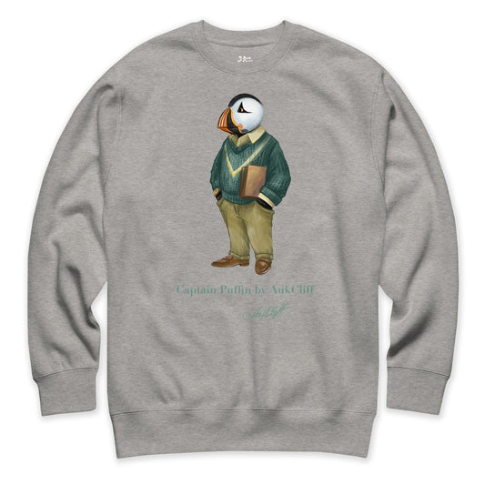 AukCliff Captain Puffin Sweatshirt Carbon Grey / S Captain Puffin™ “The Ivy League” Sweatshirt