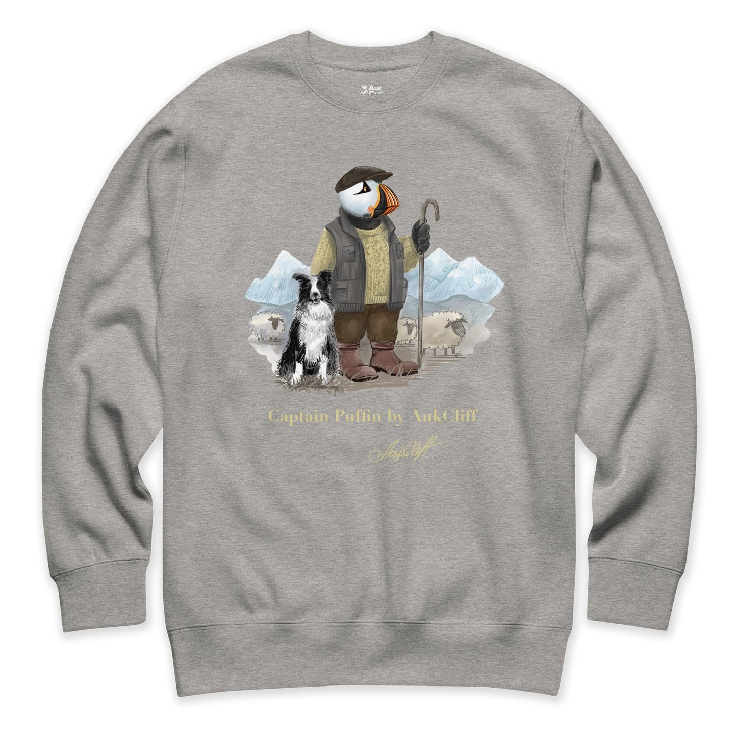 AukCliff Captain Puffin Sweatshirt Carbon Grey / S Captain Puffin™ “The Merino Farmer” Sweatshirt