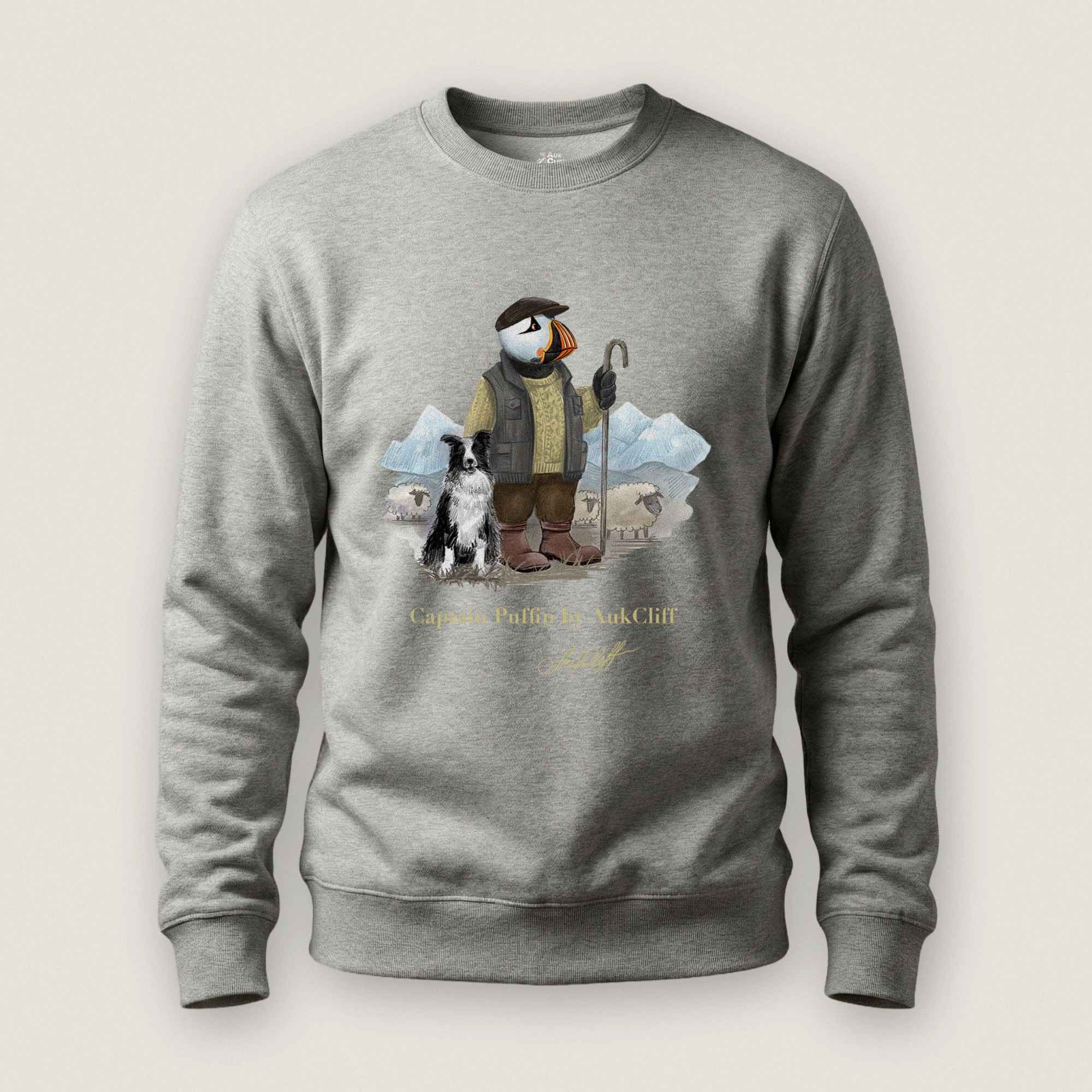 AukCliff Captain Puffin Sweatshirt Carbon Grey / S Captain Puffin™ “The Merino Farmer” Sweatshirt