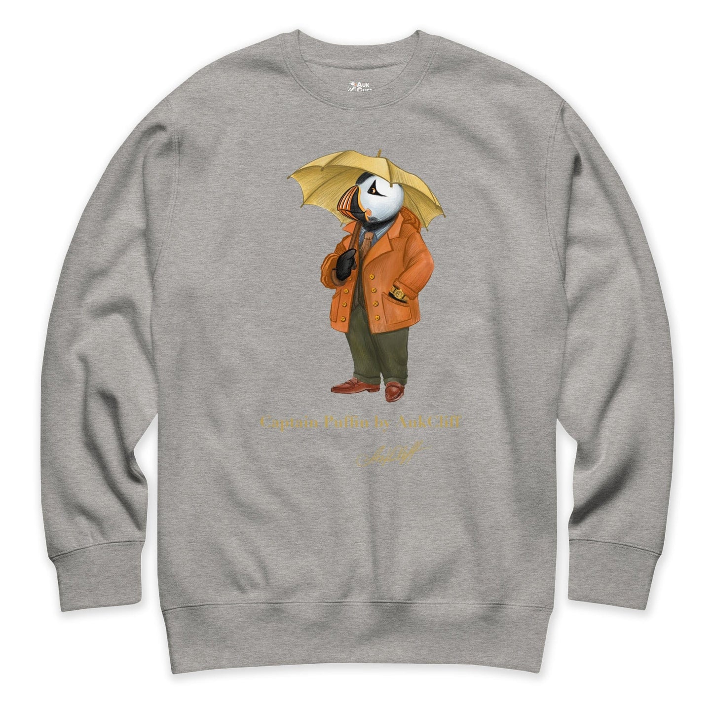 AukCliff Captain Puffin Sweatshirt Carbon Grey / S Captain Puffin “The Spring Wanderer” Sweatshirt