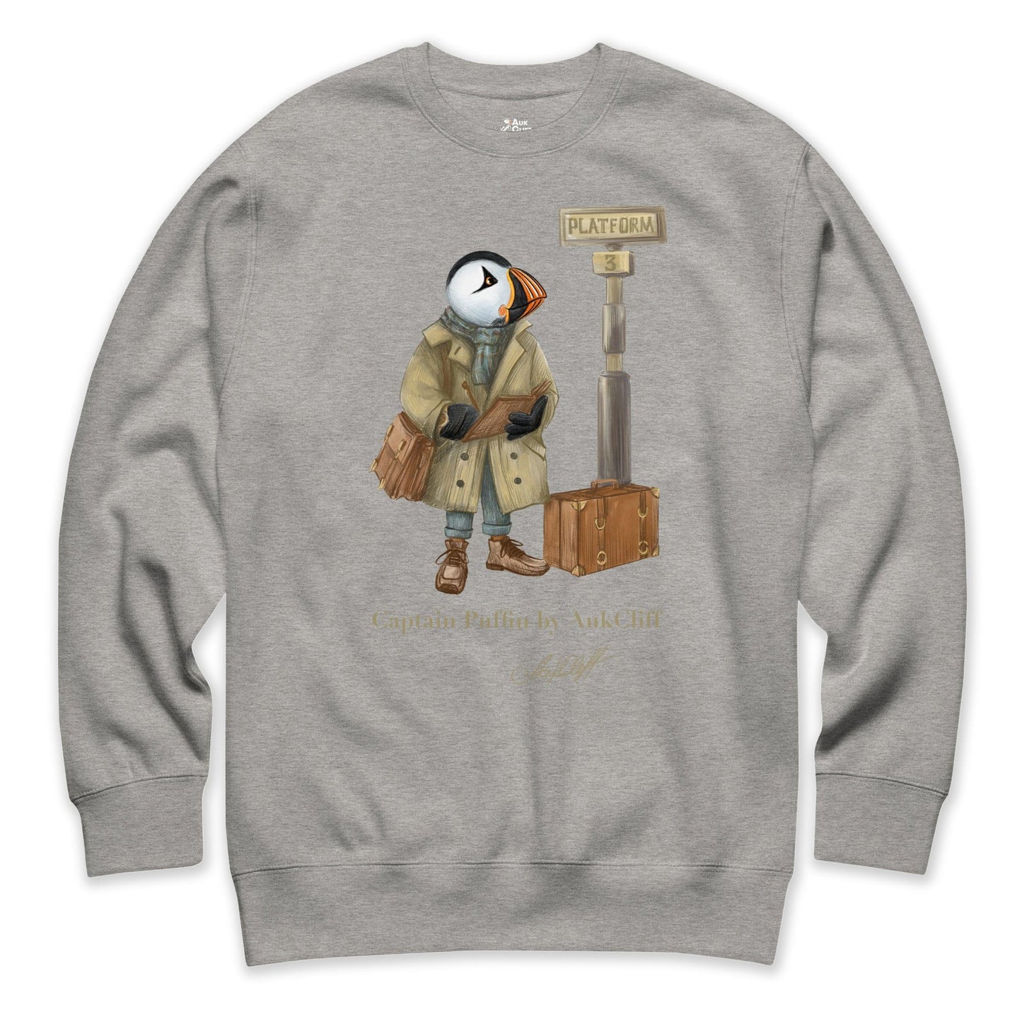 AukCliff Captain Puffin Sweatshirt Carbon Grey / S Captain Puffin™ “The Storyteller” Sweatshirt