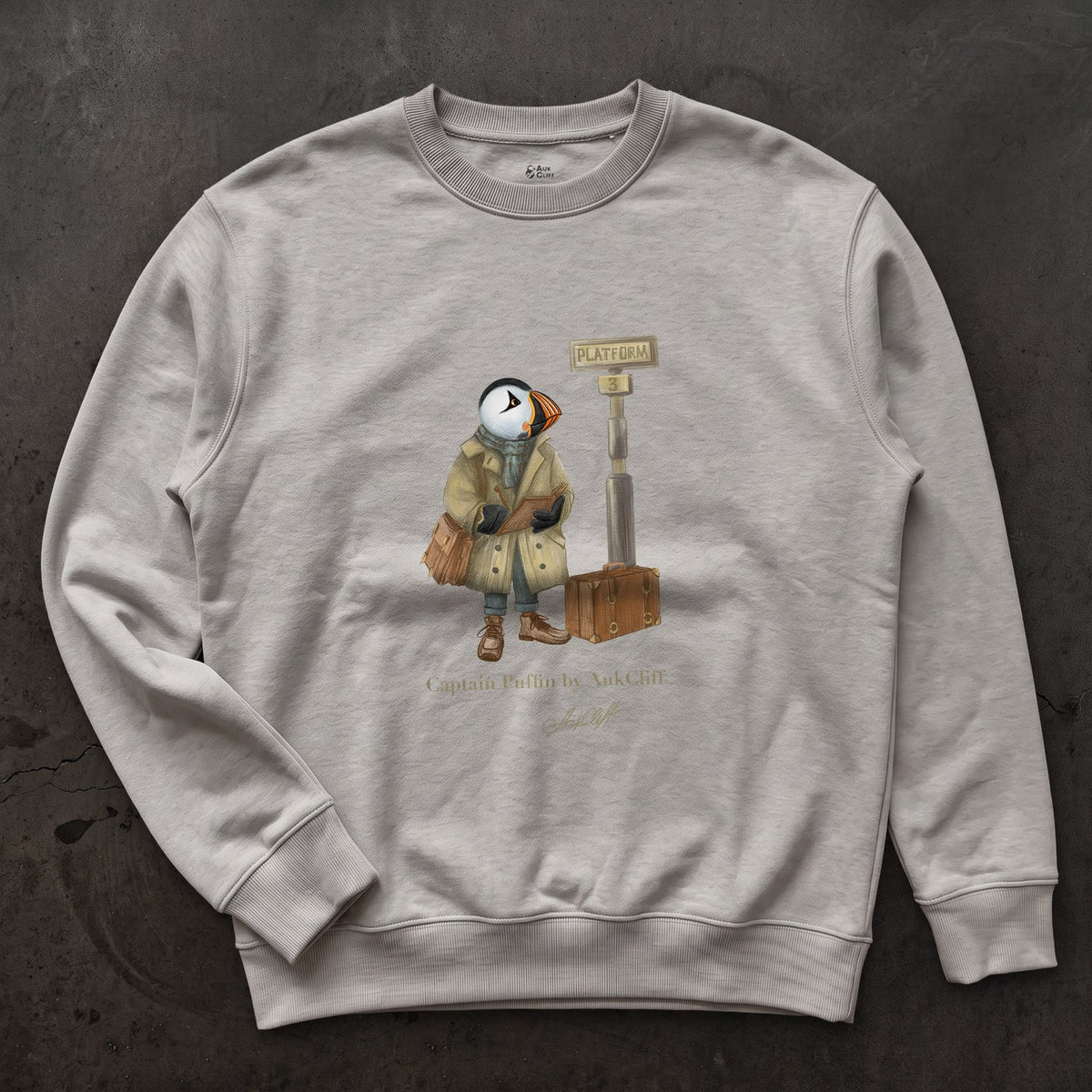 AukCliff Captain Puffin Sweatshirt Carbon Grey / S Captain Puffin™ “The Storyteller” Sweatshirt