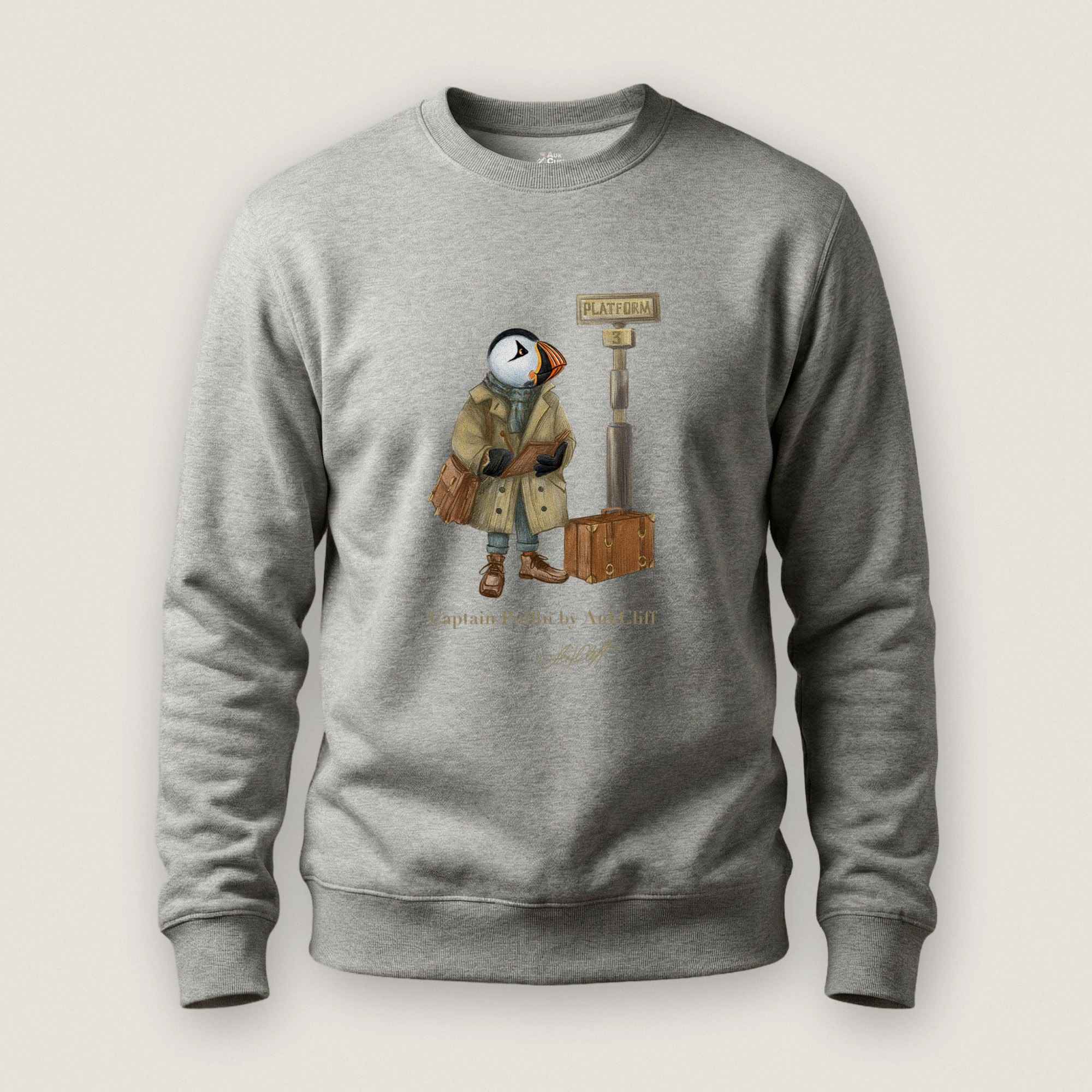 AukCliff Captain Puffin Sweatshirt Carbon Grey / S Captain Puffin™ “The Storyteller” Sweatshirt