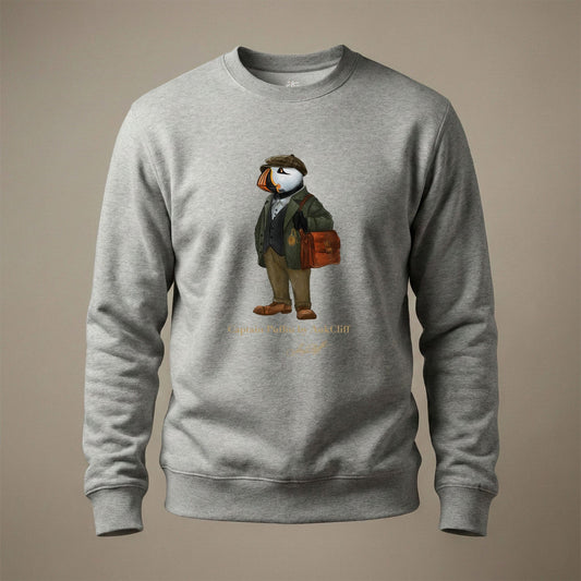 AukCliff Captain Puffin Sweatshirt Carbon Grey / S Captain Puffin™ “The Vintage Explorer” Sweatshirt