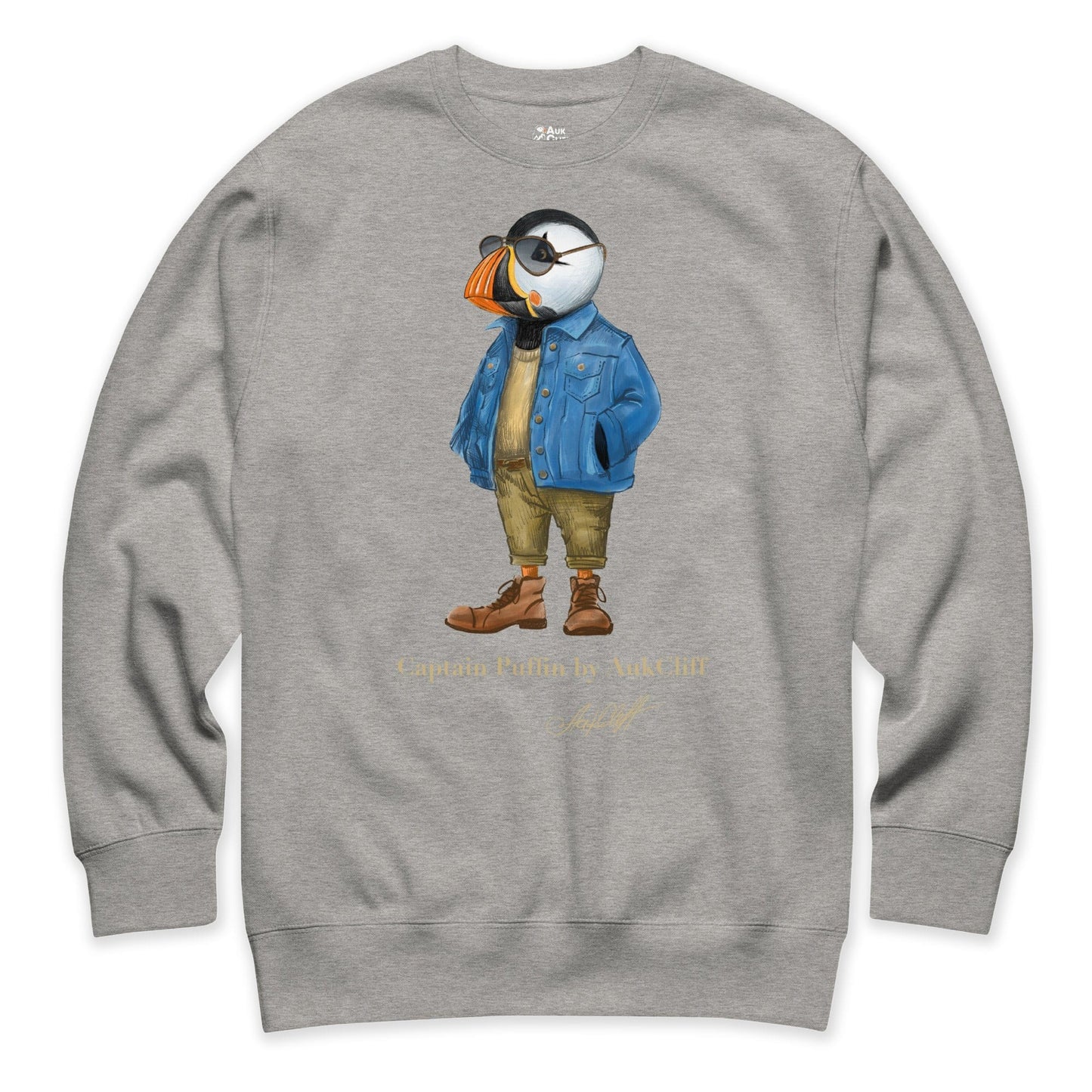 AukCliff Captain Puffin Sweatshirt Carbon Grey / S Captain Puffin™ “The Wanderer” Sweatshirt