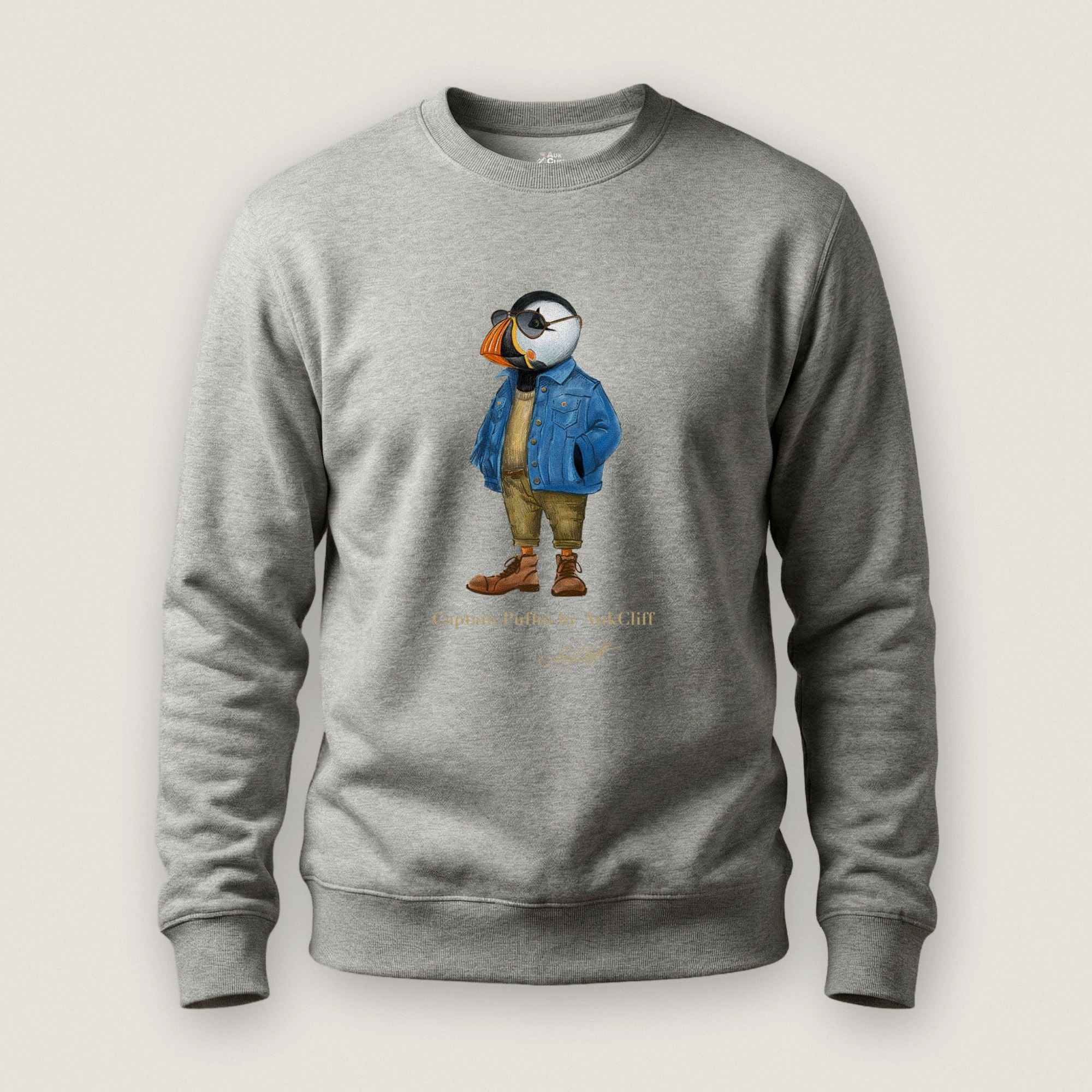 AukCliff Captain Puffin Sweatshirt Carbon Grey / S Captain Puffin™ “The Wanderer” Sweatshirt