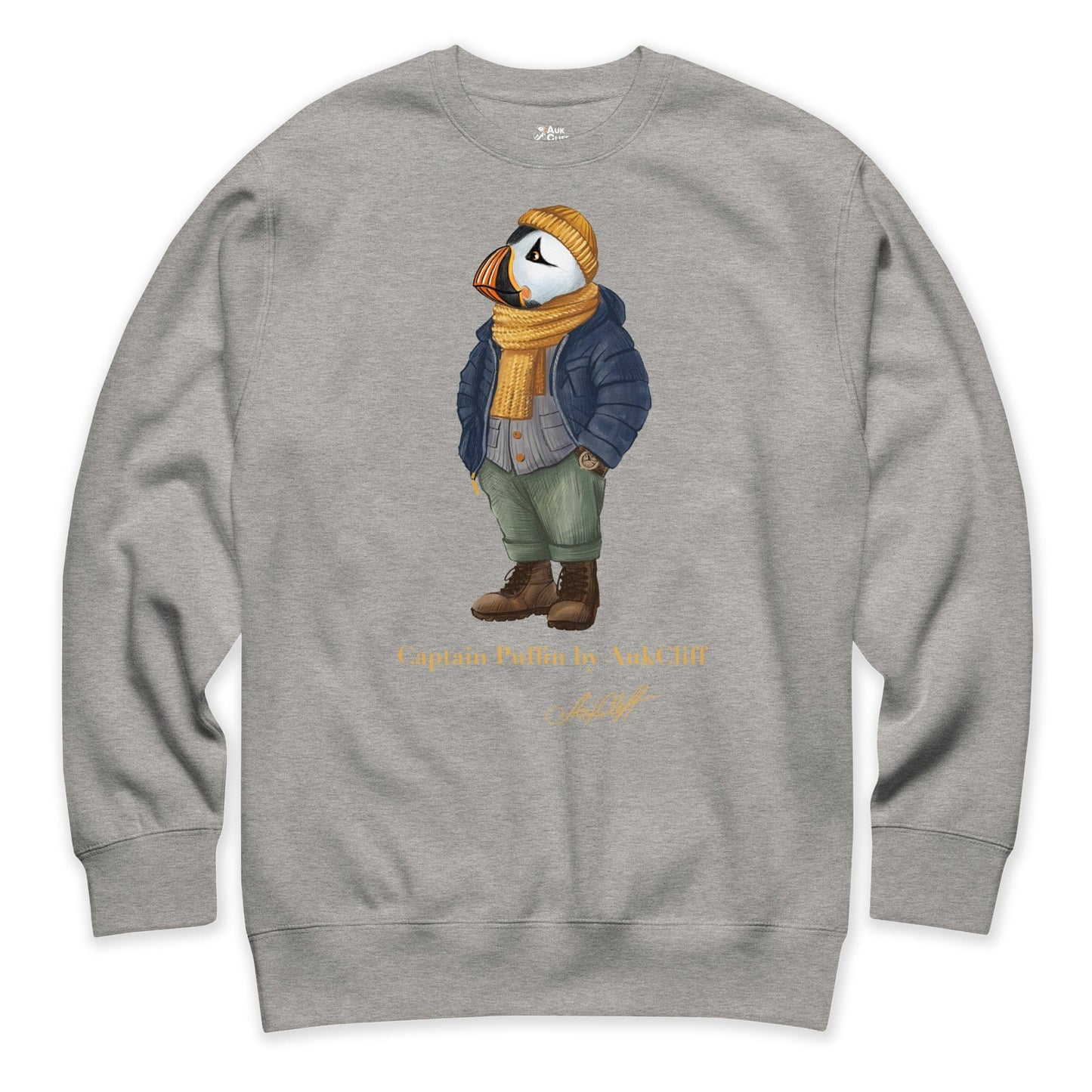 AukCliff Captain Puffin Sweatshirt Carbon Grey / S Captain Puffin™ “The Winter Wanderer” Sweatshirt
