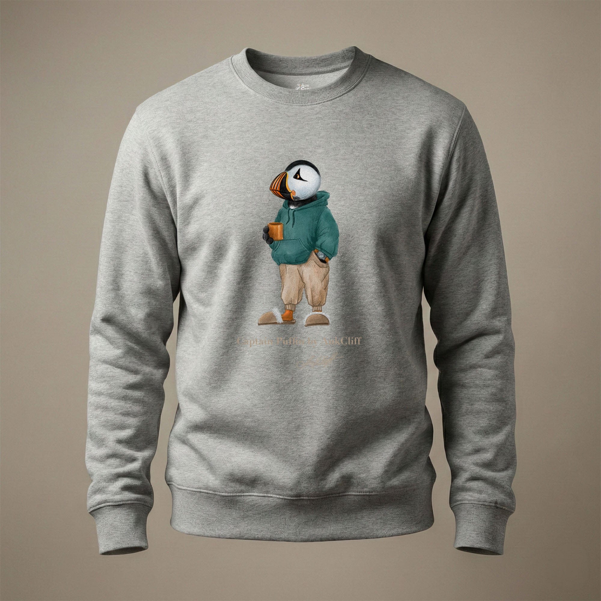 AukCliff® Captain Puffin Sweatshirt Carbon Grey / S Captain Puffin™ “Trail Après” Sweatshirt