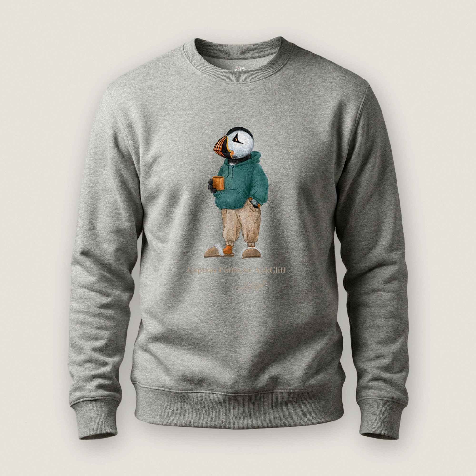 AukCliff® Captain Puffin Sweatshirt Carbon Grey / S Captain Puffin™ “Trail Après” Sweatshirt