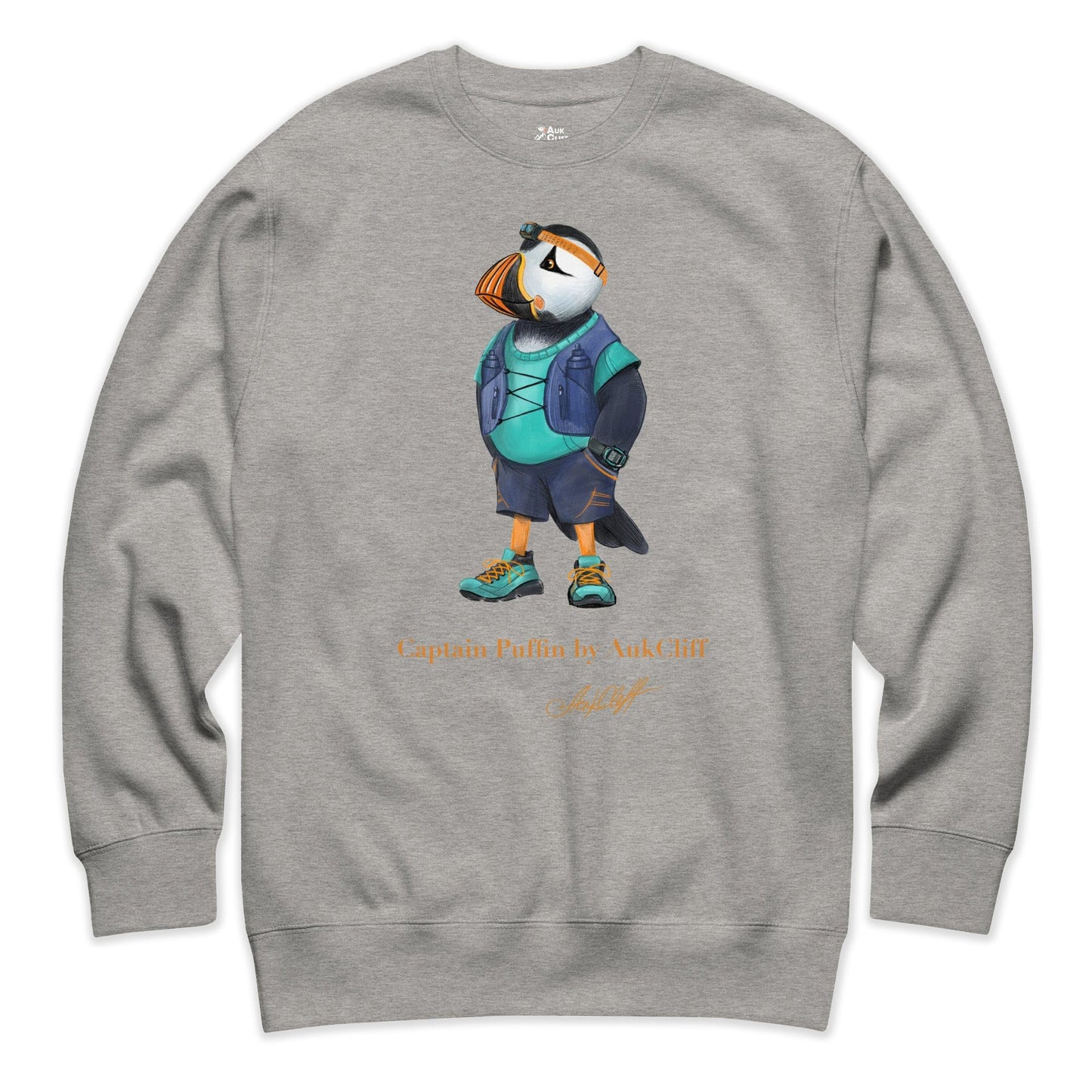 AukCliff Captain Puffin Sweatshirt Carbon Grey / S Captain Puffin™ Trail Runner Sweatshirt