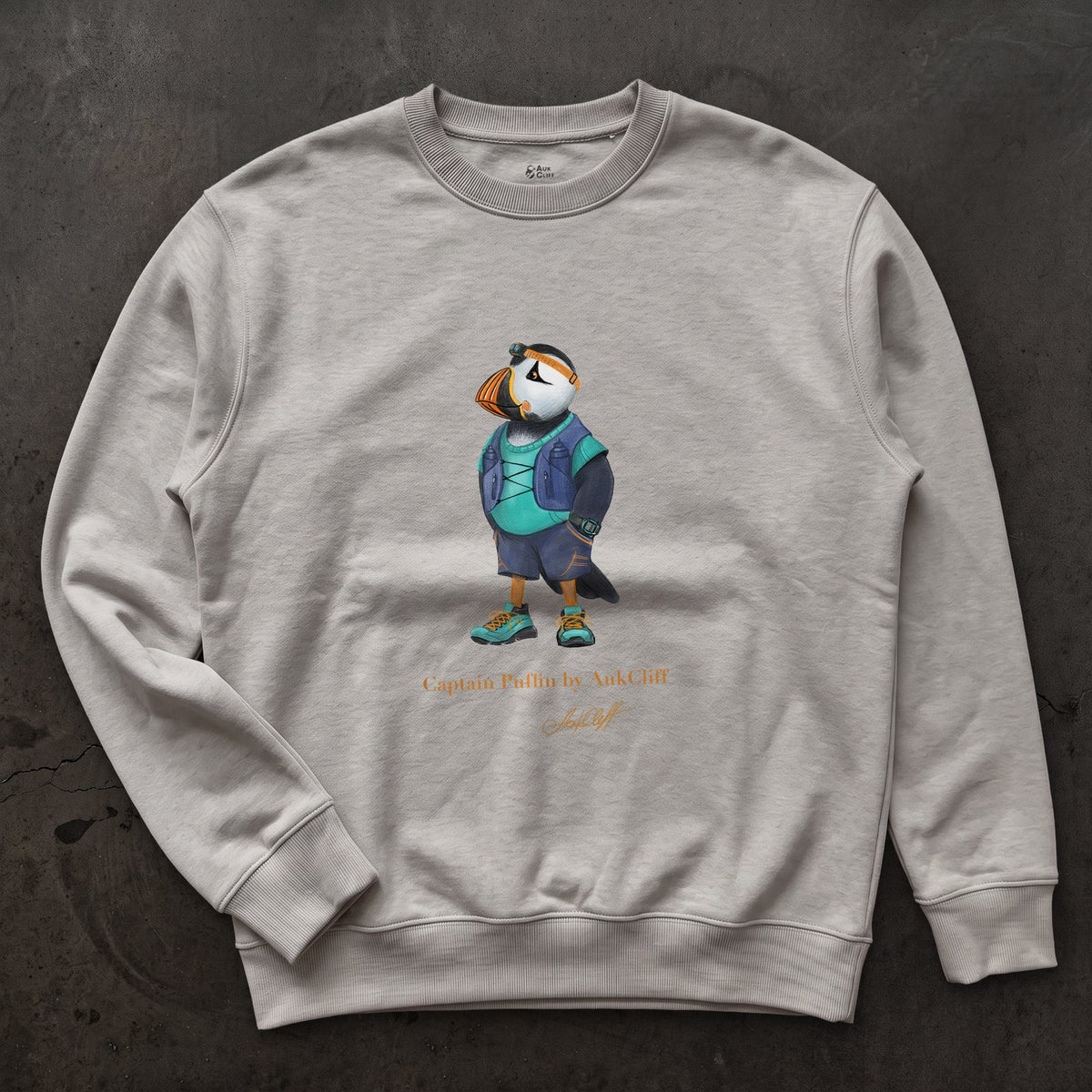 AukCliff Captain Puffin Sweatshirt Carbon Grey / S Captain Puffin™ Trail Runner Sweatshirt