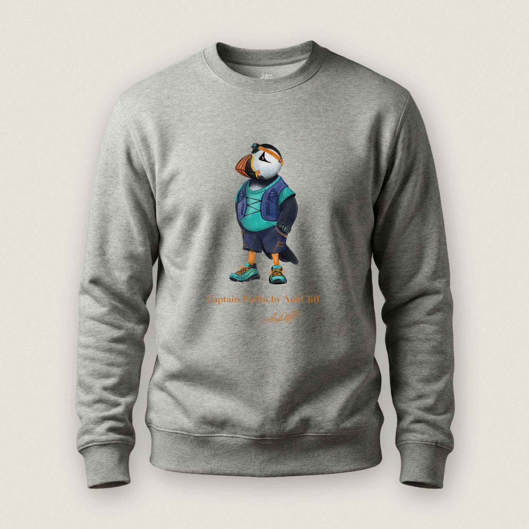 AukCliff Captain Puffin Sweatshirt Carbon Grey / S Captain Puffin™ Trail Runner Sweatshirt