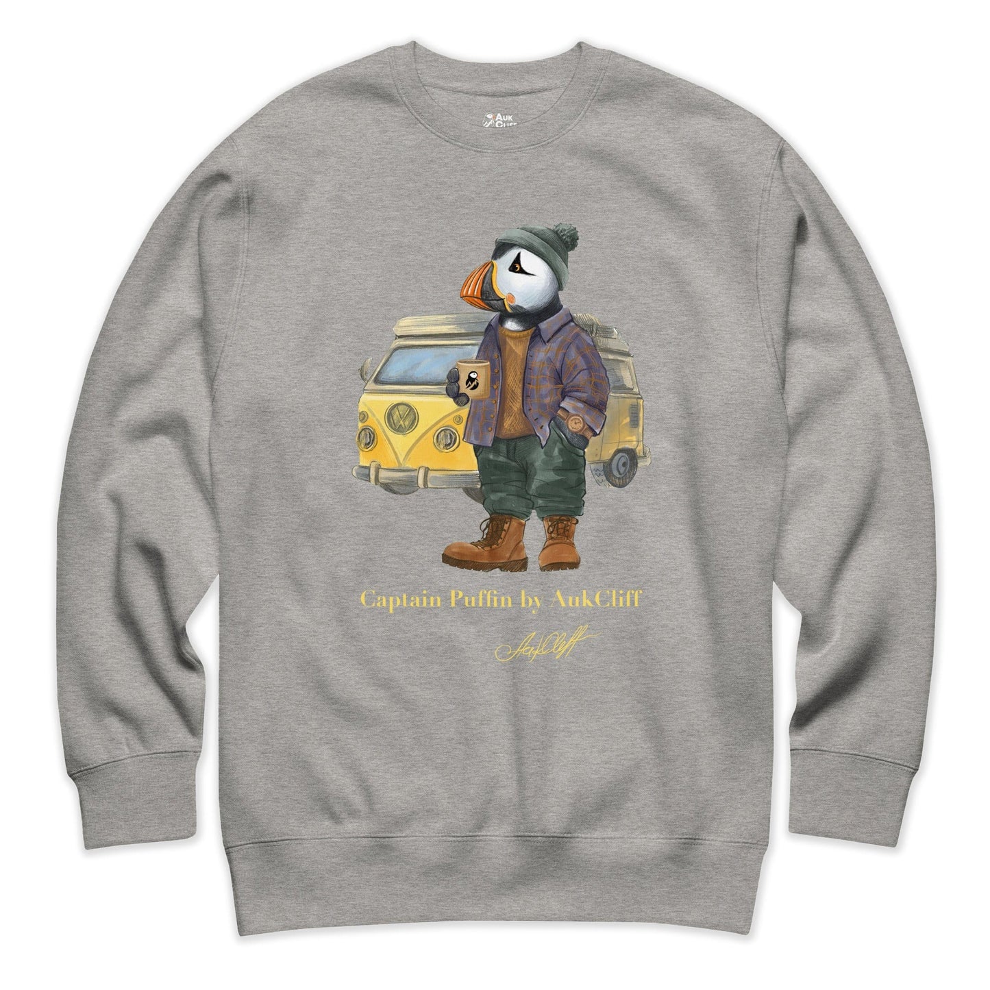 AukCliff Captain Puffin Sweatshirt Carbon Grey / S Captain Puffin™ Van Life Sweatshirt