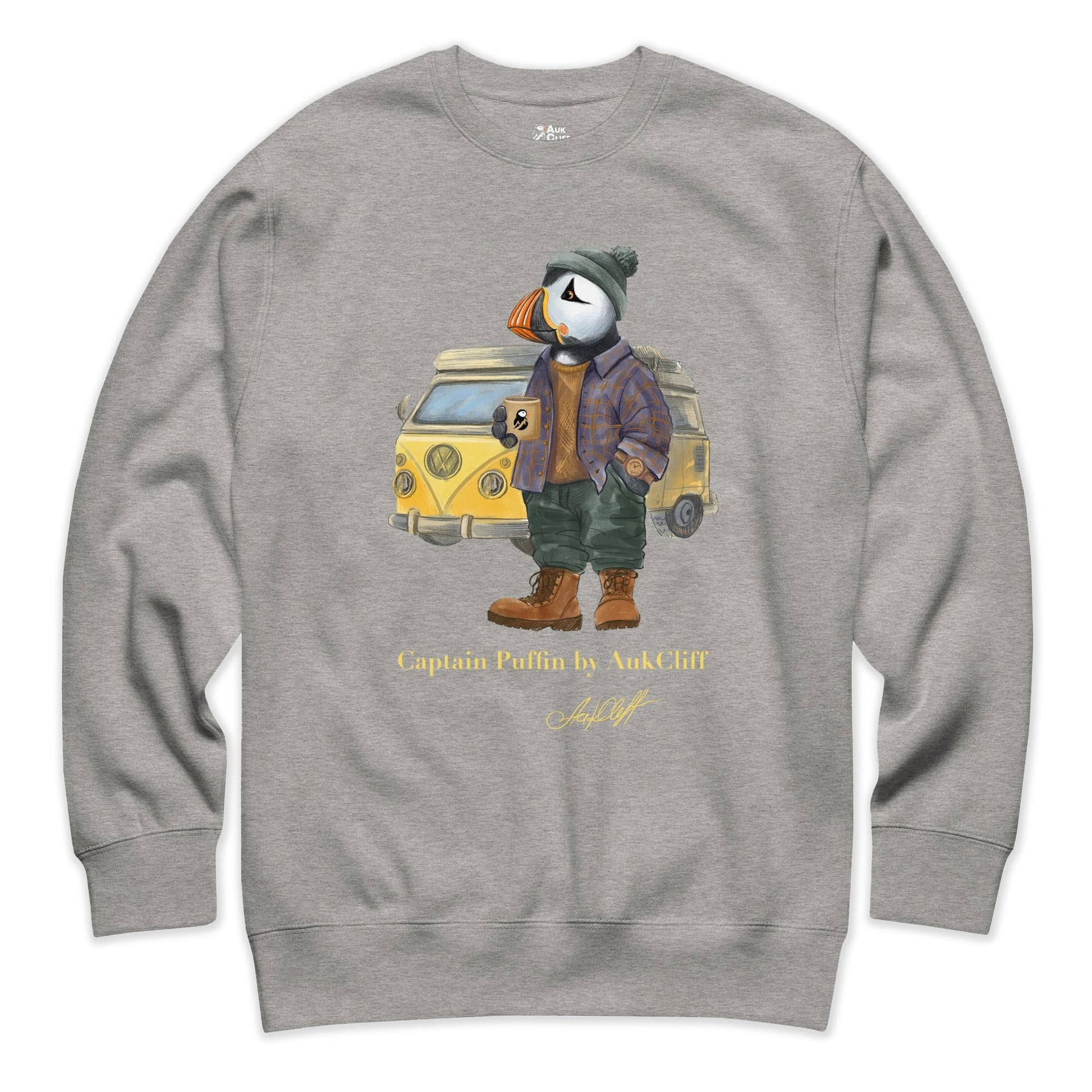 AukCliff Captain Puffin Sweatshirt Carbon Grey / S Captain Puffin™ Van Life Sweatshirt