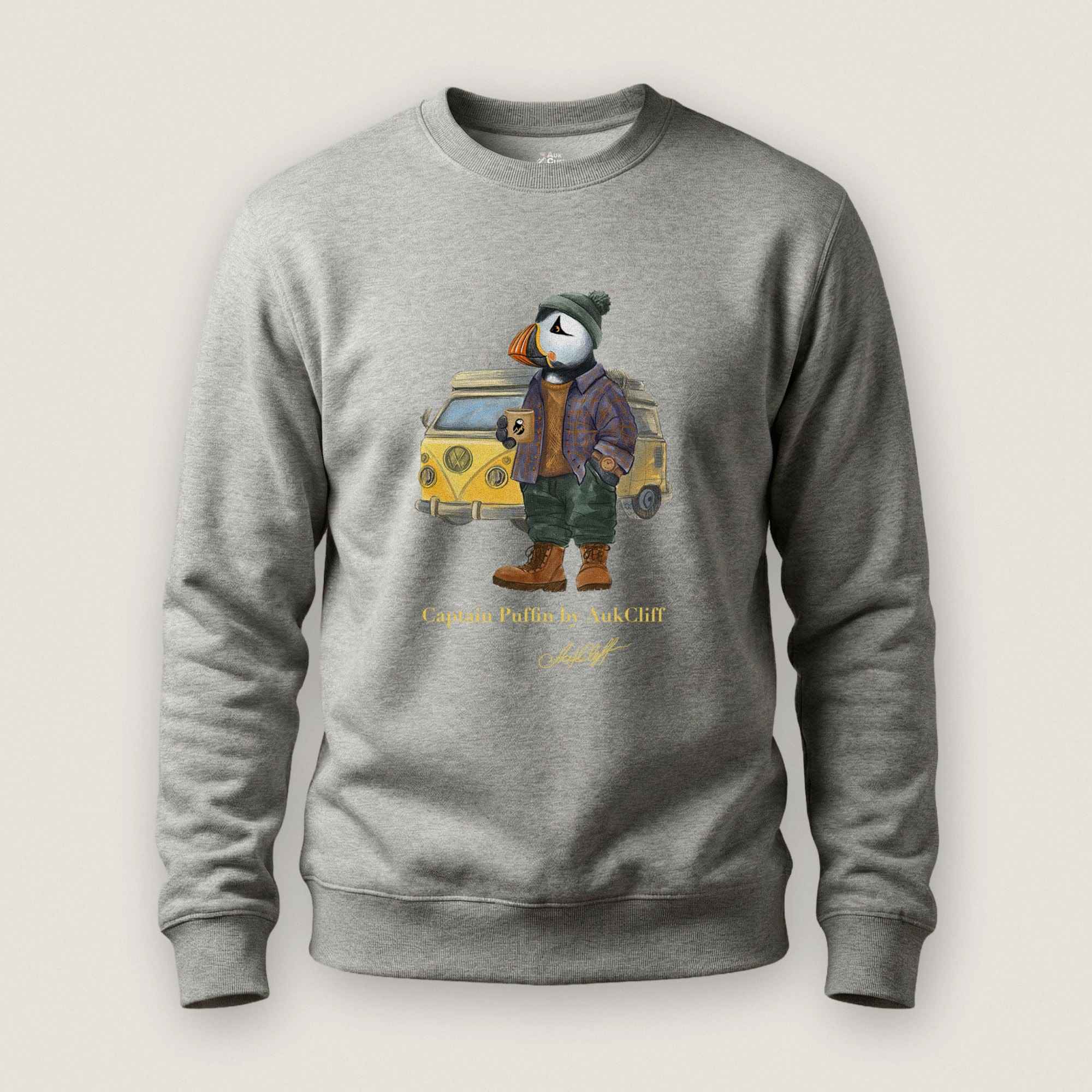 AukCliff Captain Puffin Sweatshirt Carbon Grey / S Captain Puffin™ Van Life Sweatshirt