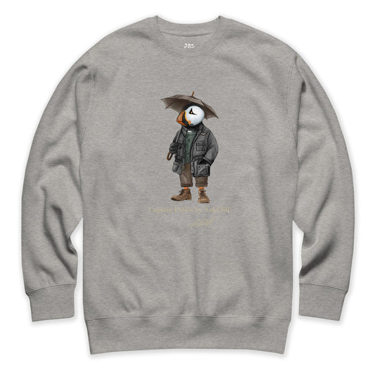 AukCliff® Captain Puffin Sweatshirt Carbon Grey / S Captain Puffin™ “Waxed Trail Rover” Sweatshirt