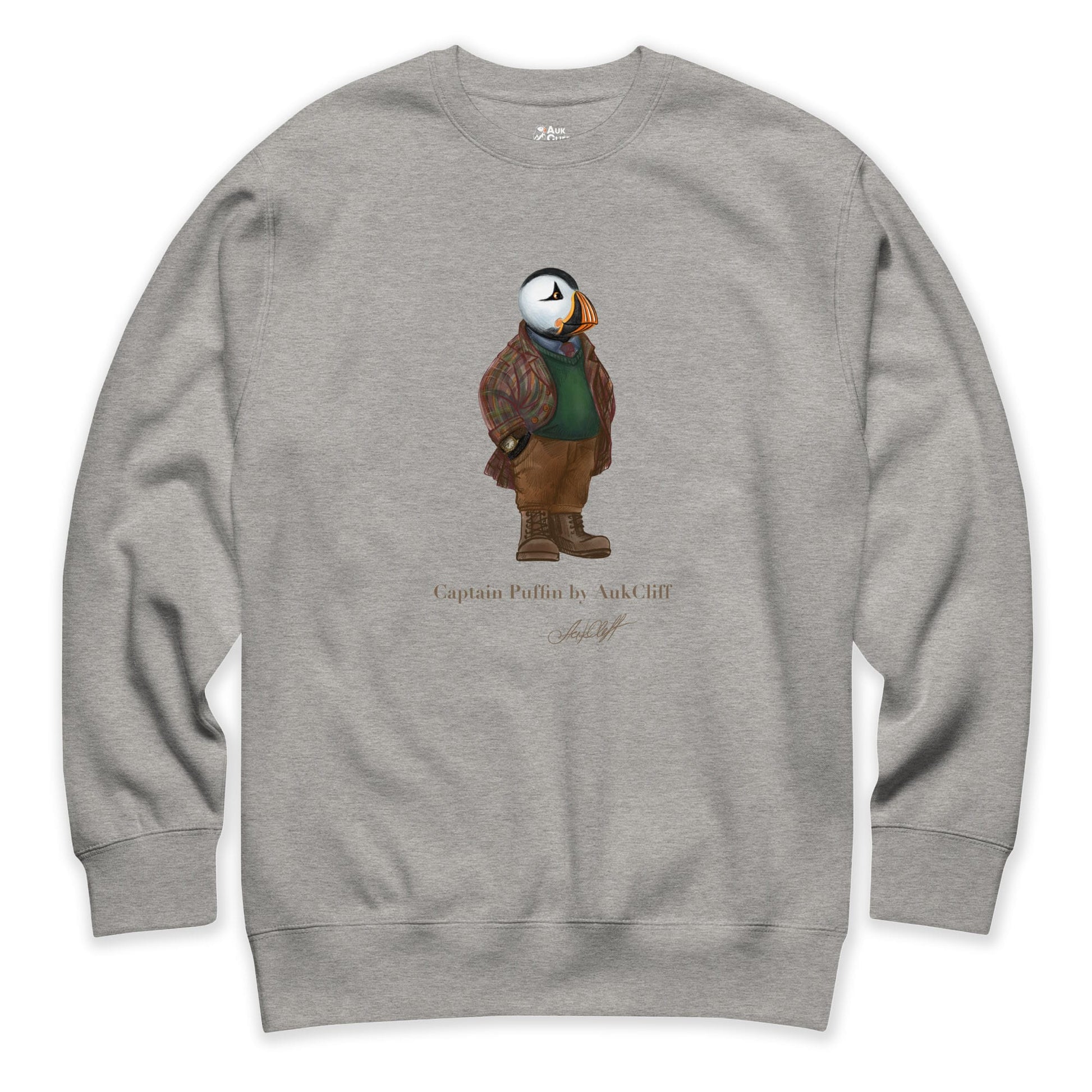 AukCliff® Captain Puffin Sweatshirt Carbon Grey / S Captain Puffin™ “Wilderness Gentleman” Comfort Colors T-Shirt