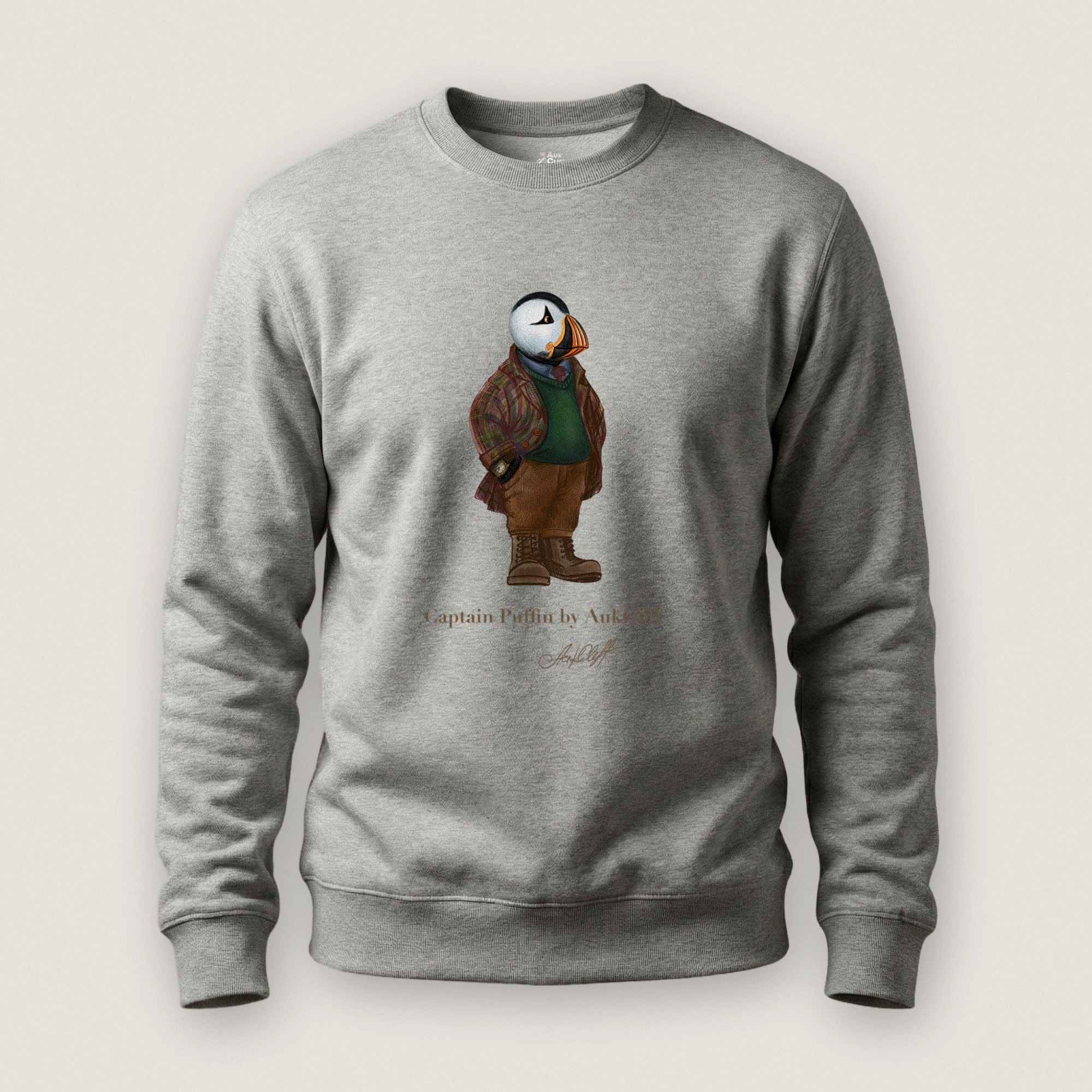 AukCliff® Captain Puffin Sweatshirt Carbon Grey / S Captain Puffin™ “Wilderness Gentleman” Comfort Colors T-Shirt