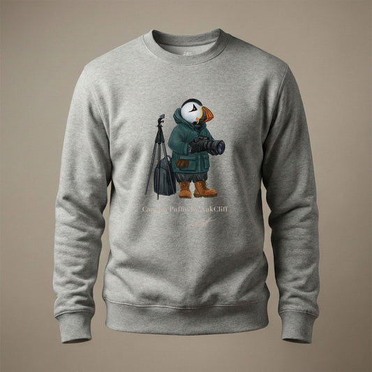 AukCliff Captain Puffin Sweatshirt Carbon Grey / S Captain Puffin™ Wildlife Photographer Sweatshirt