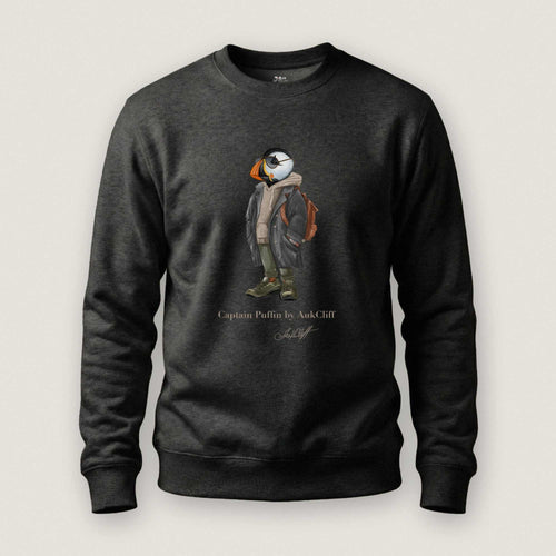 AukCliff® Captain Puffin Sweatshirt Charcoal Heather / S Captain Puffin™ “City Explorer” Sweatshirt