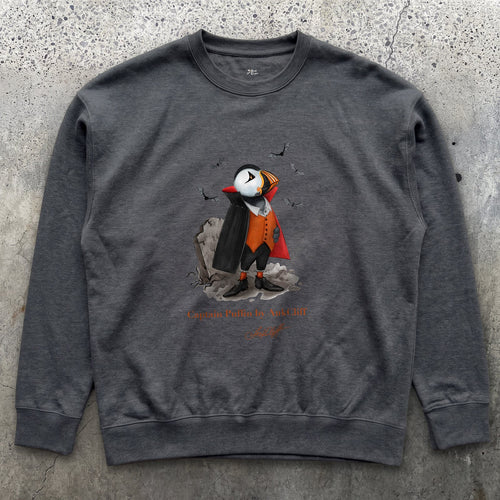AukCliff Captain Puffin Sweatshirt Charcoal Heather / S Captain Puffin™ "Count Dracula" Sweatshirt