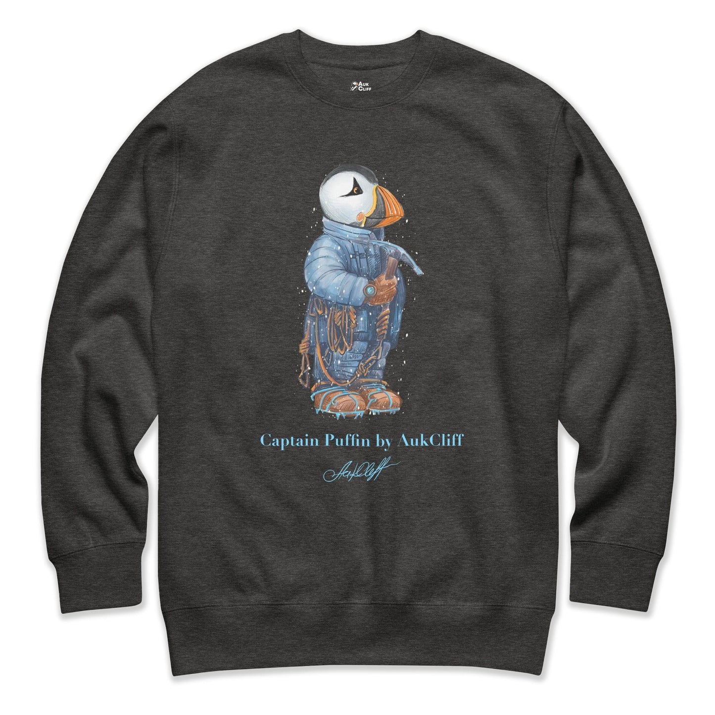 AukCliff Captain Puffin Sweatshirt Charcoal Heather / S Captain Puffin™ Everest Expedition Sweatshirt
