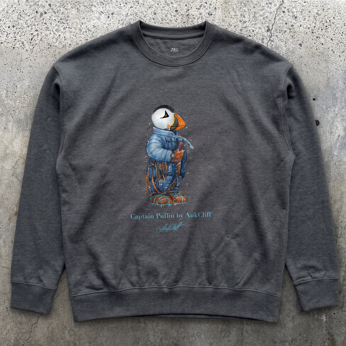 AukCliff Captain Puffin Sweatshirt Charcoal Heather / S Captain Puffin™ Everest Expedition Sweatshirt