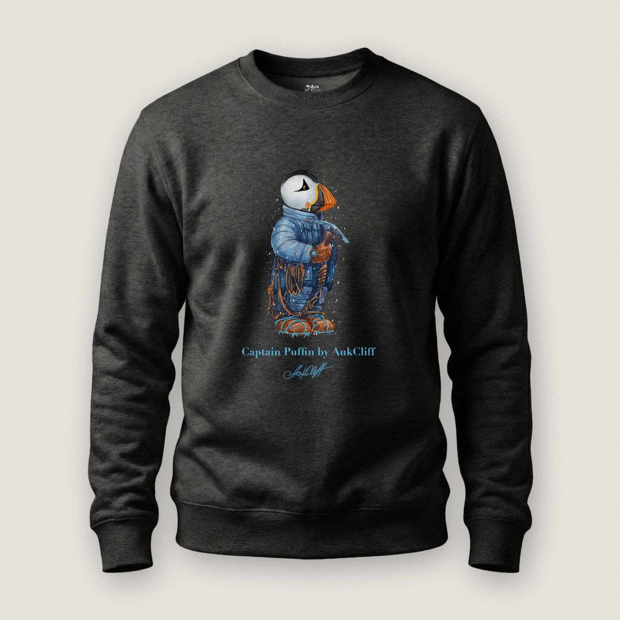 AukCliff Captain Puffin Sweatshirt Charcoal Heather / S Captain Puffin™ Everest Expedition Sweatshirt